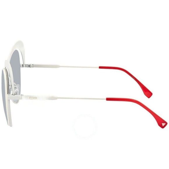 Fendi Violet Ff0247/S Cat-eye Gradient Silver Mirror Sunglasses - Picture 3 of 4